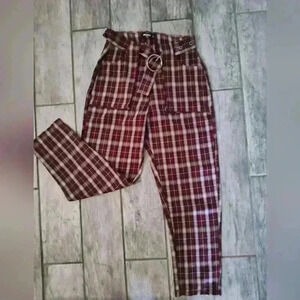 Missguided Plaid Pants Size 2P #183